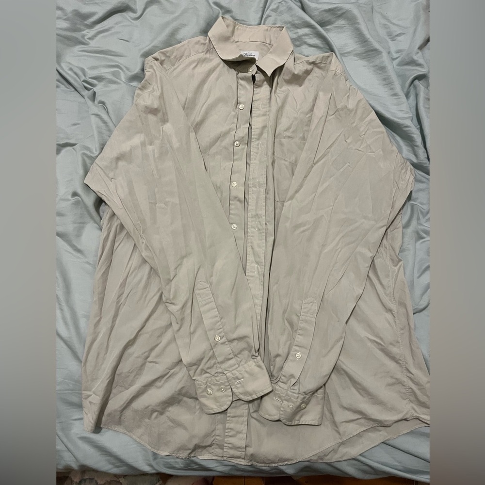Brooks Brothers Cream Button-Up Shirt